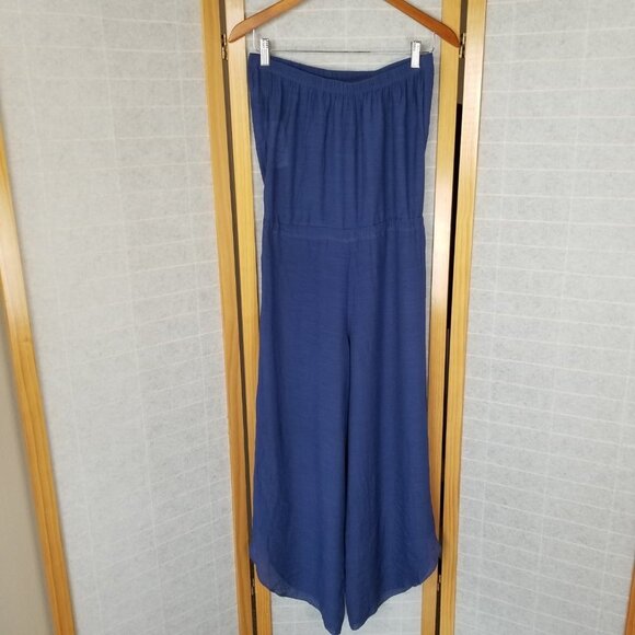 BECCA Navy Blue Strapless Jumpsuit - Picture 3 of 14